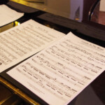 Noter till Candle In The Wind som spelades på piano under begravningen.